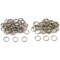 Nickel Plated Split Rings 16mm & 20mm Diameter Jewelry Findings Kit 100 Pcs